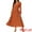Brick Red, variant on DARING DIVA Women's Long Puff Sleeve Flowy Ruffle Pleated Dress with Belt S Blue