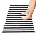 thumbnail image 5 of Haosy Black and White Striped Bathroom Rugs Non Slip Absorbent Soft Plush Quick Dry Bath Mat, 39"x20", 5 of 8