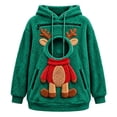 thumbnail image 7 of Frostluinai Christmas Hoodies for Women Fuzzy Fleece Pet Holding Pocket Hoodies Xmas Reindeer Print Cats Dogs Carrier Pouch Pullover S-XXL, 7 of 7