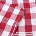 thumbnail image 3 of GlowSol Tie Up Curtain Buffalo Check Plaid Farmhouse Adjustable Blackout Kitchen Curtain for Cafe Windows, 42"W x 63"L, Red White, 3 of 6