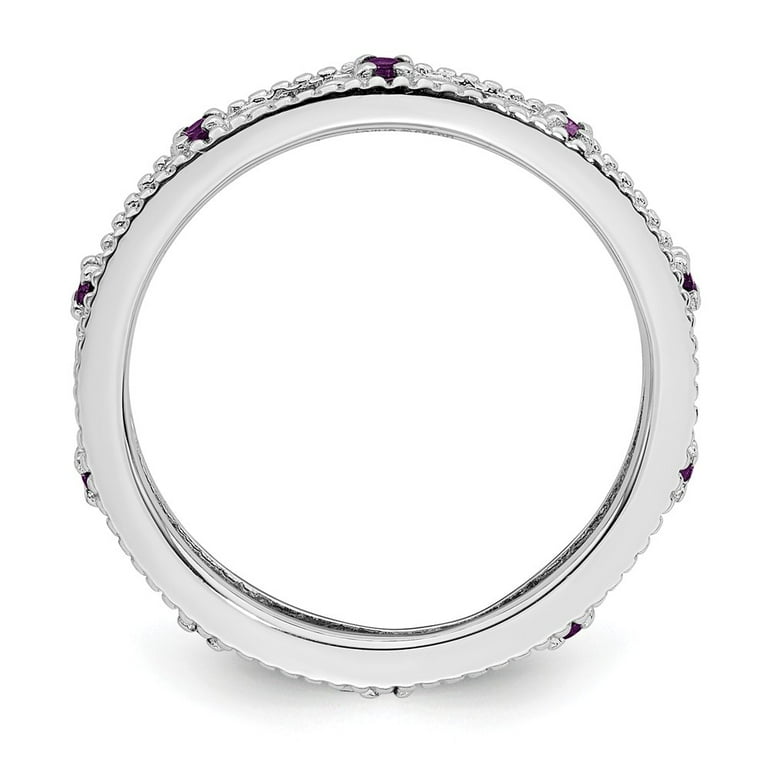 Sterling Silver Stackable Expressions Amethyst Filigree Ring Sterling Silver Stackable Expressions Amethyst Filigree Ring