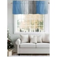 thumbnail image 5 of Valances for Windows Sky Blue Rod Pocket Cafe Window Treatments Valance Curtains for Kitchen Bathroom Laundry Basement Windows 60"x18", 5 of 9