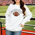 thumbnail image 2 of Football Sweatshirts for Women Game Day Print Sweatshirt Team Fan Clothes, 2 of 7