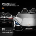 thumbnail image 3 of Track Seven 24V 2-Seater Ride on Car, Licensed Lamborghini Revuelto Electric Car with Remote Control, Music, LED Lights, Key Start, Spring Suspension, Max Speed 4.3mph, 24V Ride on Toy Car, Grey, 3 of 10