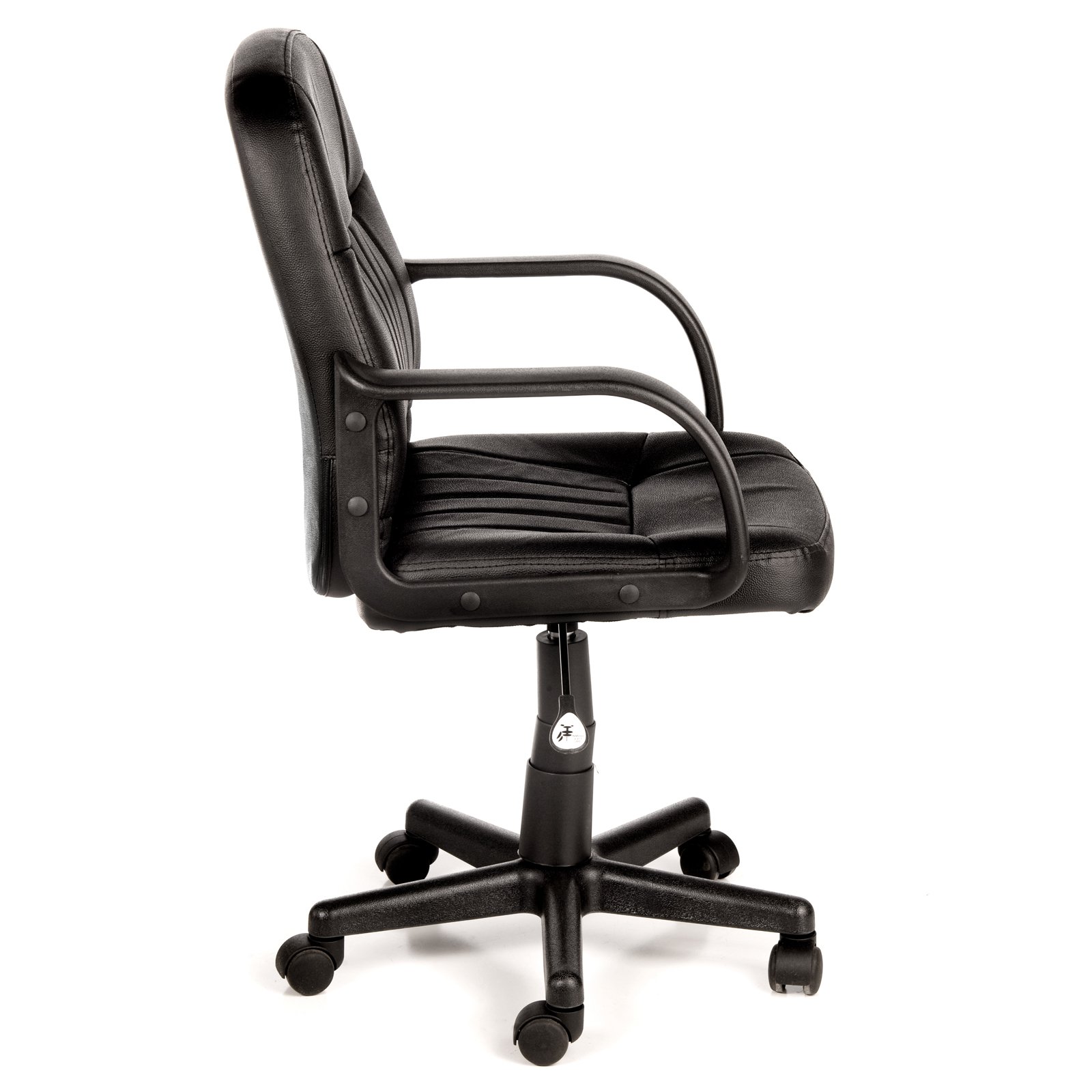Comfort Products 60-5607M Mid-Back Leather Office Chair, Black - image 3 of 6