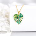 thumbnail image 4 of DOLIOX Flower Leaf Pendant Necklace Bohemian Enamel Jewelry for Women Sterling Silver Boho Vaction Jewelry, 4 of 10