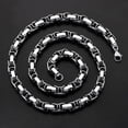 thumbnail image 3 of Invicta Jewelry Men's Byzantine Chain Black Two Tone Steel Necklace (8mm) - 26", 3 of 8