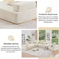 thumbnail image 4 of Special-shaped Frame for Oversized Modular U Shaped Sectional Sofa,Luxury Boucle Floor Couch,Convertible Compressed Couch,Spacious Foam-Filled Sofa for Living Room,2 Colors, 4 of 9