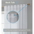 thumbnail image 2 of THD Scarlett Semi Sheer Pocket Top & Back Tab Lightweight Window Curtains Drapery Panels, 2 Panels, 2 of 5