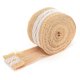 thumbnail image 2 of Burlap Ribbon with White Lace Natural Jute Roll for DIY Decoration Gift Packaging 5 Yards5cm Hole Lace, 2 of 5