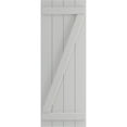thumbnail image 5 of Ekena Millwork 21 1/2"W x 70"H True Fit PVC Four Board Joined Board-n-Batten Shutters w/Z-Bar, Hailstorm Gray (Per Pair - Hardware Not Included), 5 of 8