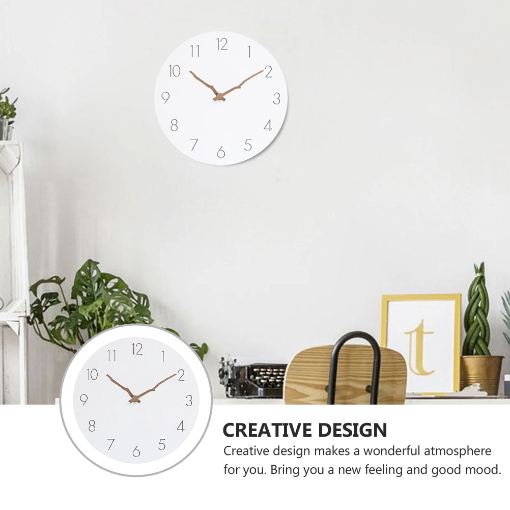 CRILSTYLEO Decorative Wall Clock for Living Room and Bedroom, MDF Material, Stylish Background Design, 1 Pack