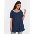 thumbnail image 2 of Women's Plus Size Short Sleeve V-Neck T-Shirt - Casual Summer Tops, Comfortable Breathable Tee Shirt, 2 of 6