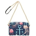 thumbnail image 2 of FORMRS Women Crossbody Purse with Chain Strap Vegan Leather Shoulder Handbag, Blue Anchor, 2 of 7