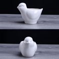 thumbnail image 4 of 1pc Ceramic Cartoon Animal Shape Flower Pot Ceramics Succulent Plant Pot Container Desktop Adornment for Home (White Small Size Bird Shape), 4 of 6