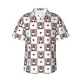 thumbnail image 2 of Picia Gnomes and Hearts Gentle Cotton Regular Fit Short Sleeve Casual Hawaiian Shirt for Men-XX-Large, 2 of 8