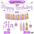 thumbnail image 2 of KatchOn, Pink and Purple Birthday Decorations - Huge, Pack of 66 | Purple Happy Birthday Banner | Pink, Purple and Gold Tassel Garland | Birthday Party Decorations Purple | Girl Birthday Decorations, 2 of 5