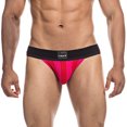 thumbnail image 1 of B91xZ Underwear Men Breathable Low Rise Mesh Trunks Underwear,Red XXL, 1 of 5