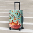 thumbnail image 4 of Salouo Floating Colorful Cereal Pattern Travel Dust-proof Suitcase Cover, Softside Suitcase Protector Luggage Cover Protector for 18-32inch ,Not Included Suitcase, 4 of 8