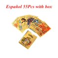 thumbnail image 1 of Cartas de Pokémon en español, 55 unids/caja de Metal negro dorado Vmax GX nergy, Charizard Pikachu, Colección rara de cartas de entrenador de batalla, novedad de 2022 Fivean unisex, 1 of 2