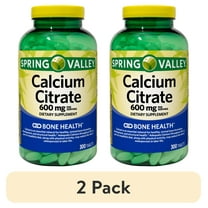 (2 pack) Spring Valley Calcium Citrate Tablets Dietary Supplement for Bone & Joint Health, 600 mg, 300 Count
