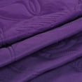 thumbnail image 2 of Legacy Decor 3 Pcs Shell & Seahorse Stitched Pinsonic Reversible Lightweight All Season Bedspread Quilt Coverlet Oversize, Purple Color, King Size, 2 of 7