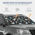 thumbnail image 3 of Goofa Space Pattern 2 Piece Car Windshield Sun Shade Foldable | Front Windshield Shade for Sun, Heat and UV Rays | Sunshade for Car Front Window-Large, 3 of 7