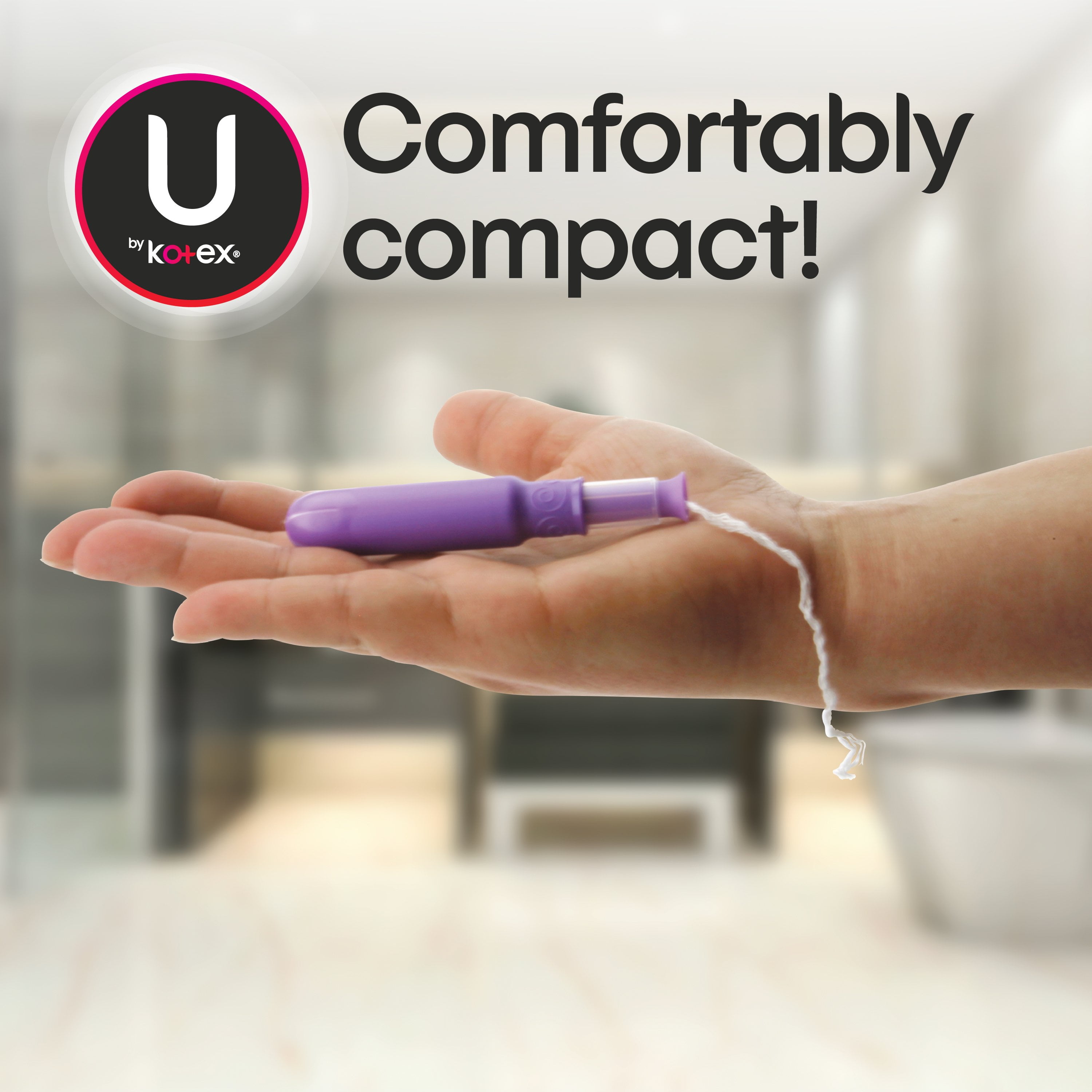 U by Kotex Click Compact Tampons, Multipack, Regular/Super Absorbency, Unscented, 34 Count