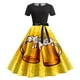 thumbnail image 3 of WILLBEST Vestidos Casuales Vestido Informal de Verano para Mujer, Cuello Redondo, Manga Corta, Cinturón Extraíble, Estampado Oktoberfest Mediana, 3 of 3