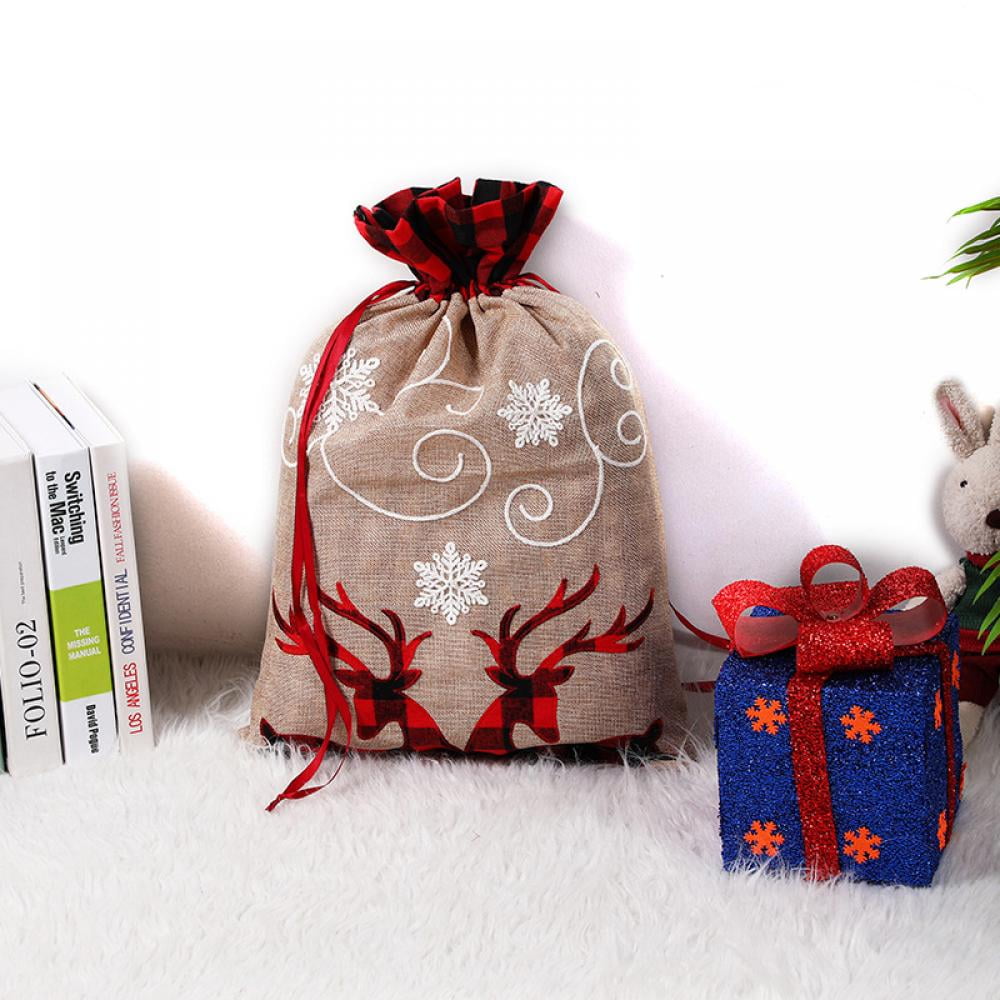 xmas drawstring bolsas