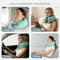 thumbnail image 5 of Skechers Travel Neck Pillow,U Shaped Memory Foam Neck Travel Pillow,Breathable Mesh Fabric,Adjustable Strap,Ideal for Car,Office,Plane&Long Distance Travel,Green, 5 of 8