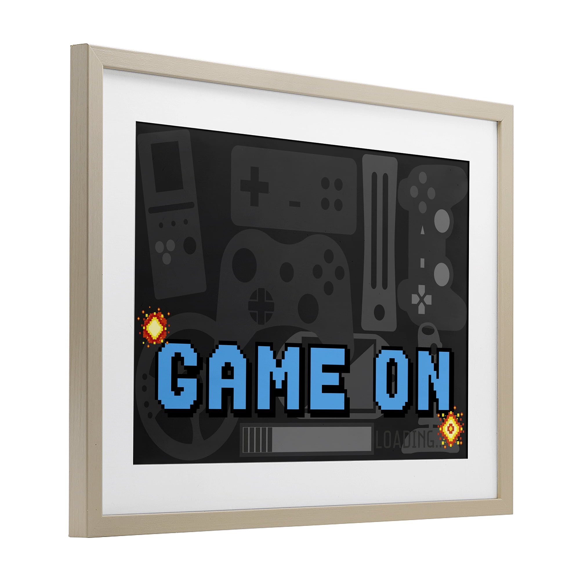 Stupell Industries Game On Arcade Birch Framed Print Under Glass, design by Kim Allen