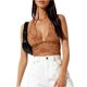 thumbnail image 5 of Txlixc Blusas recortadas con cuello halter para mujer, suéter sin mangas con cuello en V Txlixc Sexy, 5 of 9