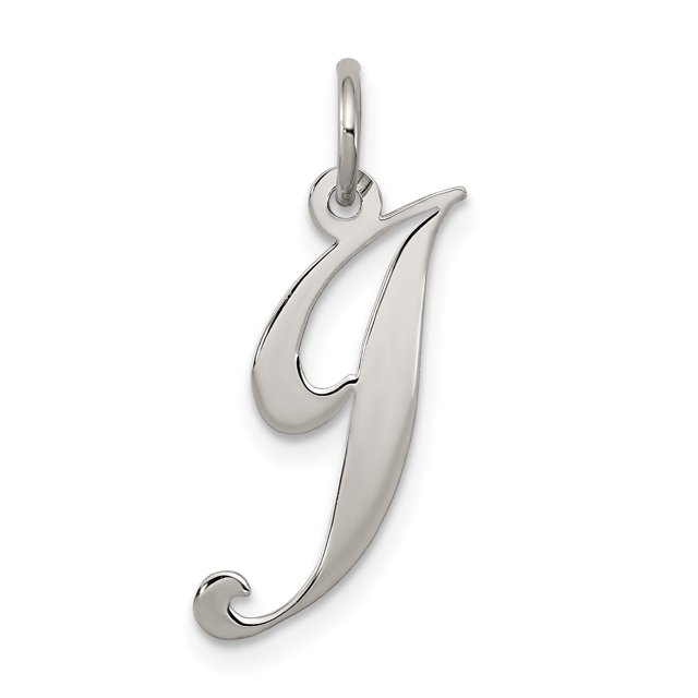Collier Pendentif Breloque Monogramme Lettre J en Argent Sterling 925
