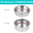 thumbnail image 2 of Cesta de filtro CASABREWS para máquina de café espresso CASABREWS CM5418, 2 of 3