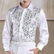 thumbnail image 1 of pstuiky camisas de manga larga para hombre, Camisa de solapa de manga larga con lentejuelas de color liso para hombre Tops de hombre l, 1 of 3