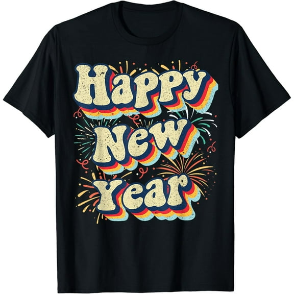 Vintage New Years Eve Party Supplies 2026 Happy New Year Retro Gifts T-shirt