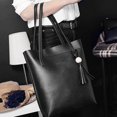thumbnail image 2 of Bolsa 3 unids/set de de hombro de Color sólido, de mano con asa superior para mujer (negro) Ehuebsd Para Estrenar, 2 of 7
