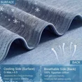 thumbnail image 4 of Alanda Cooling Blanket, Double-sided(Arc-Chill Fabric/Cotton) Summer Blanket Queen Size Japanese Arc-Chill Technology Q-Max>0.5 Lightweight Cold Blanket for Hot Sleepers Blue 79" X 86", 4 of 8