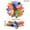 A, variant on 17in Multicolor Burlap Sunflower Wreath, Pastel Fabric Flower Decor for Thanksgiving Christmas Front Door