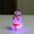 thumbnail image 3 of 3.75" LED Lighted Color Changing Snowman with Ear Muffs Christmas Table Top Decoration, 3 of 3