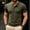 Army Green, variant on COSFO Summer Tshirts Shirts for Men Cotton Short Sleeve Green Henley Classic T-Shirt Slim Fit Workout Pullover Casual Tops