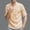 Beige, variant on 3/4 Length Sleeve Mens Shirts Casual Stylish Stand Collar Neck Button Up Henley Shirt Summer Beach Vacation Clothes Blue L