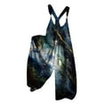 thumbnail image 2 of Overalls for Women 2026 Summer Loose Floral Boho Wide Leg Overall Jumpsuits Spaghetti Strap Harem Romper Pants, 2 of 5