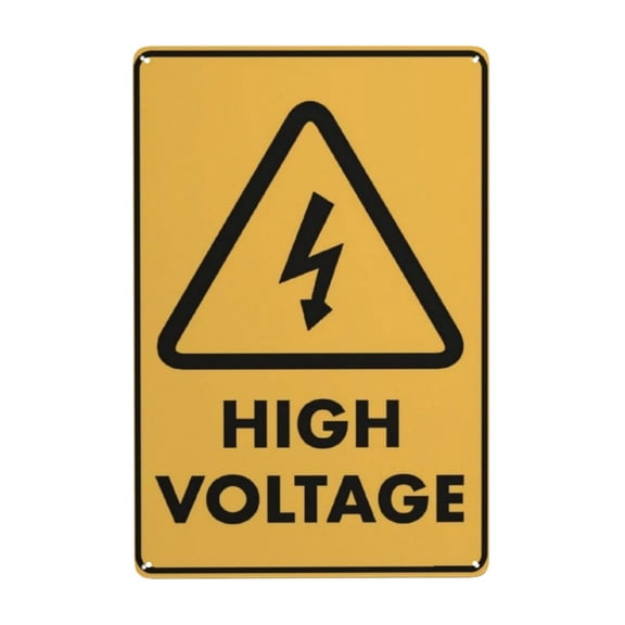 Caution High Voltage Sign for House Warning Metal Sign Vintage Sign Wall Decor for Home Farm Bar Coffee Shop Club Decoration 8x12 Inch