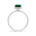 thumbnail image 2 of ANGARA Lab Grown 2.25 Ct Emerald-Cut Emerald Hidden Halo Engagement Ring for Women in 14K White Gold (Size-9x7mm) | May Birthstone, Anniversary, Jewelry Gift for Women | Lab-Grown Emerald Ring, 2 of 8