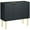 Black, variant on HOMCOM Accent Cabinet w/ Gold Leg for Living Room Dining Room Hallway White