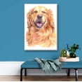 thumbnail image 2 of Cuadro Canva Pixtreats Galería Golden Retriever Acuarela 50X75 cm, 2 of 4