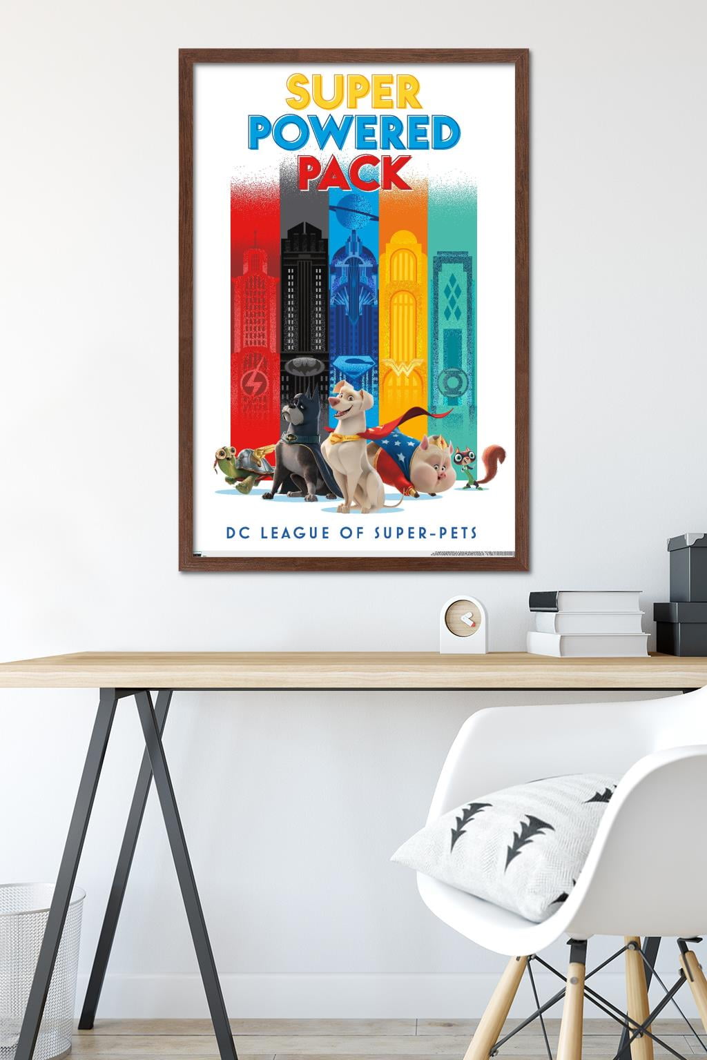 DC League of Super-Pets - Skyline Wall Poster, 22.375" x 34" Framed