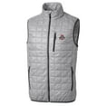 thumbnail image 2 of Men's Cutter & Buck Gray Ohio State Buckeyes Big & Tall Rainier PrimaLoft Eco Full-Zip Puffer Vest, 2 of 3